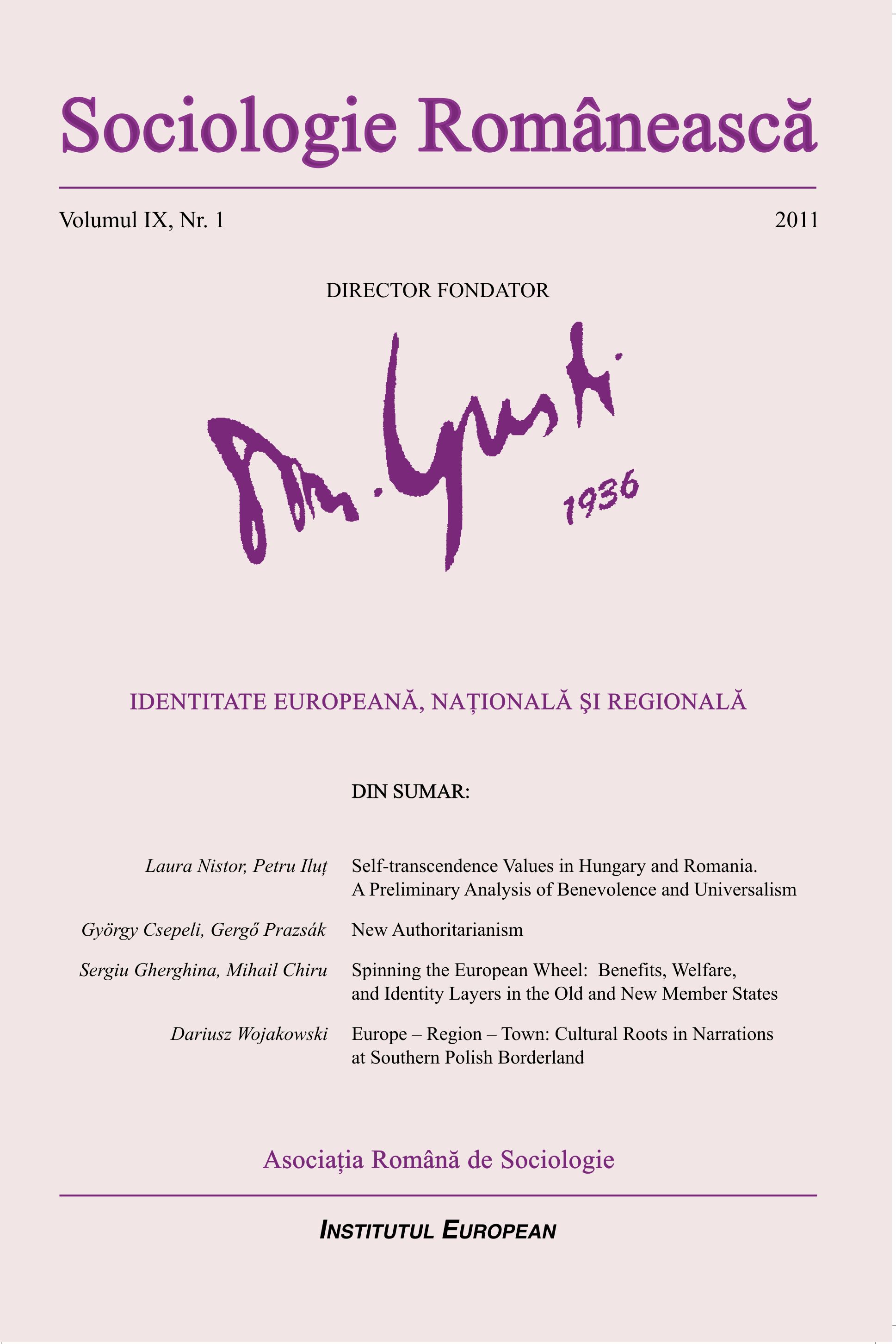 Coperta Sociologie Românească 1/2011