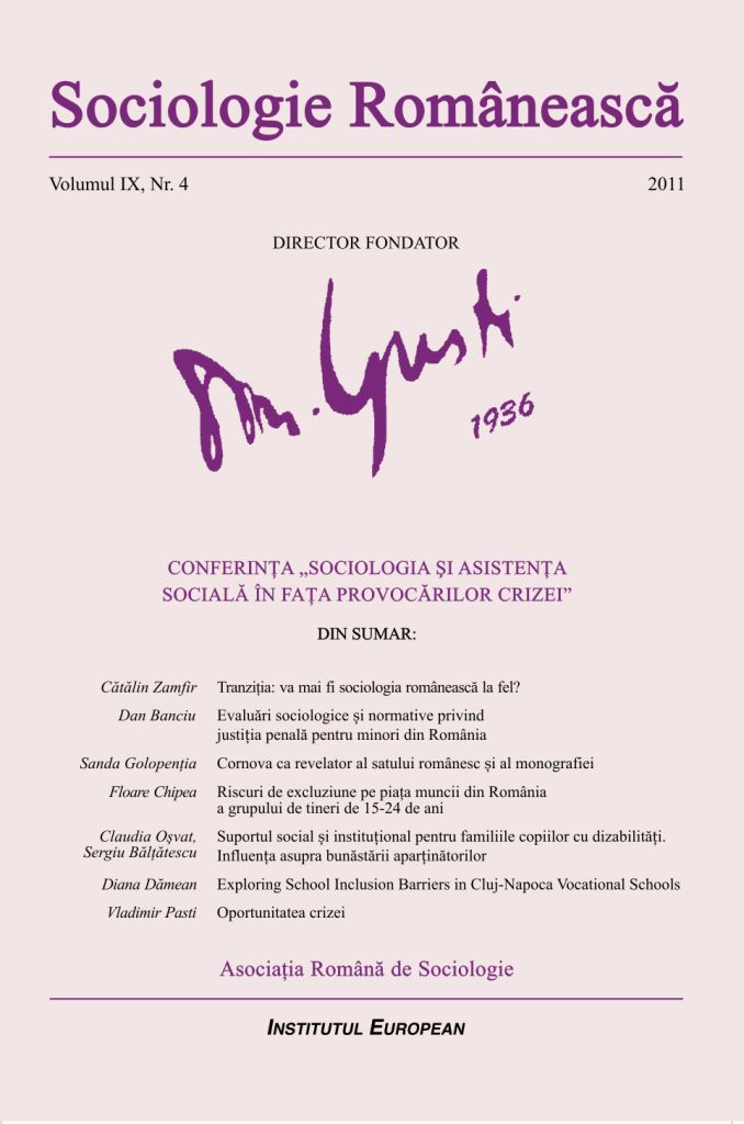 Coperta Sociologie Românească 4/2011
